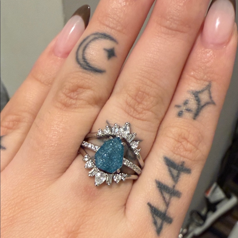 Size 7 ice crystal halo ring from bp